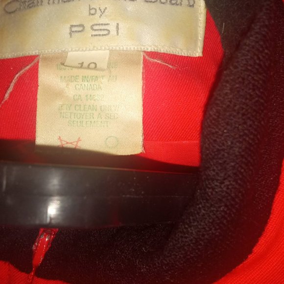 Wool full zip red and black dress size 10 - Picture 3 of 3